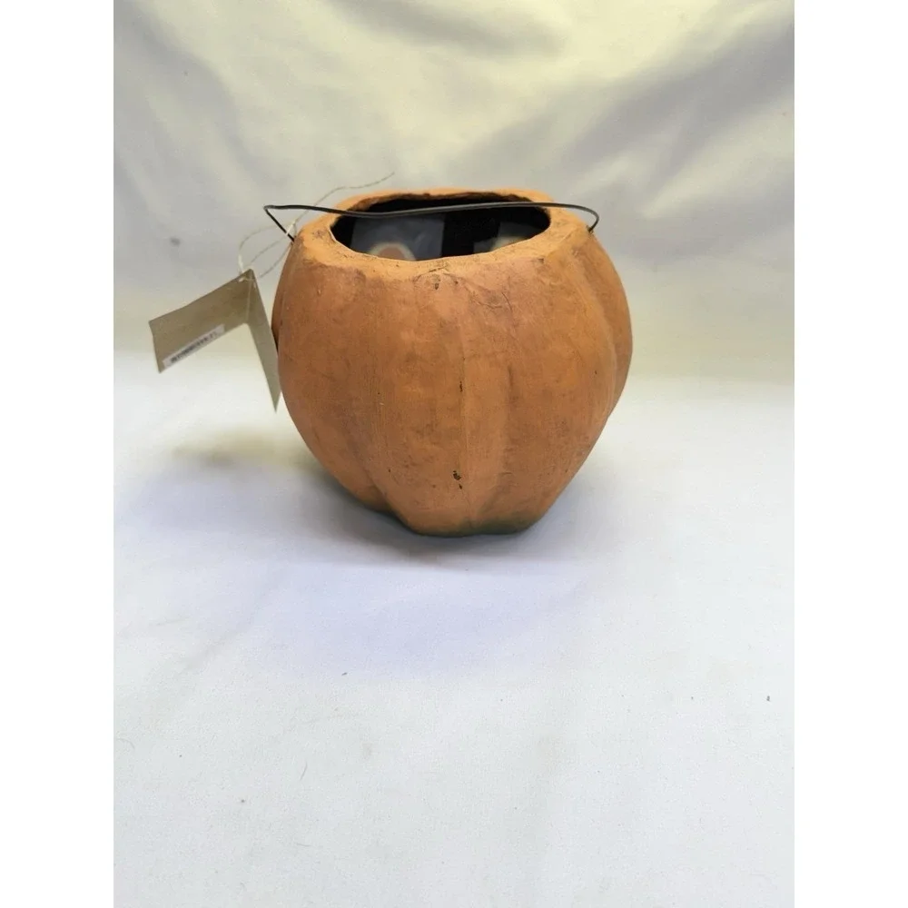 Bethany Lowe Vintage Styl PaperMache Halloween Jack-O-Lantern Pumpkin Bucket